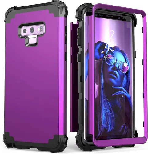 Vista 14 de IDweel Funda para Galaxy Note 9, Note 9 azul para hombres, 3 en 1, a prueba de golpes, delgada, híbrida, resistente, protección de policarbonato