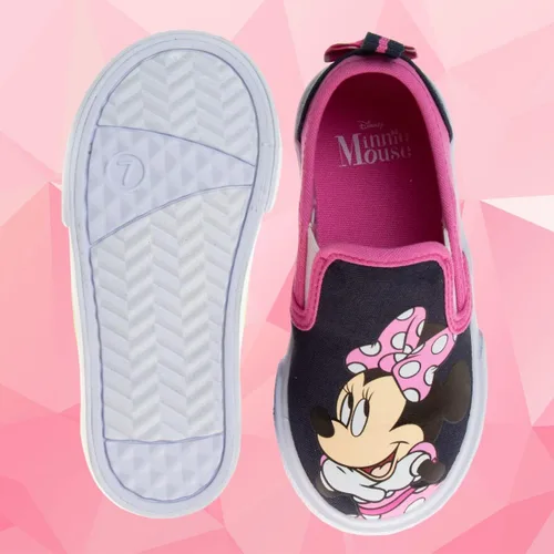 Vista 5 de Disney Minnie Mouse, Elsa Frozen, zapatos de princesa para niñas y niños pequeños, mocasín de personaje, parte superior baja, tenis casuales de lona