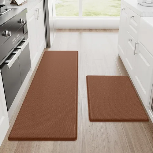 Vista 47 de StepRite Tapetes de cocina, 2 tapetes acolchados, antifatiga, para piso, de escritorio, antideslizante, impermeables, oficina, alfombras de 17.3 x
