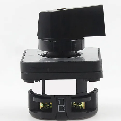Vista 2 de Interruptor selector de cambio universal, interruptor de transferencia de potencia, 3 posiciones 4 terminales, LW8-10 D101/1 220V 10A Motor