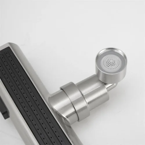 Vista 4 de Extensor de grifo de cascada de cocina, adaptador de grifo de cocina antisalpicaduras, giratorio universal de 360°, accesorios de repuesto de grifo