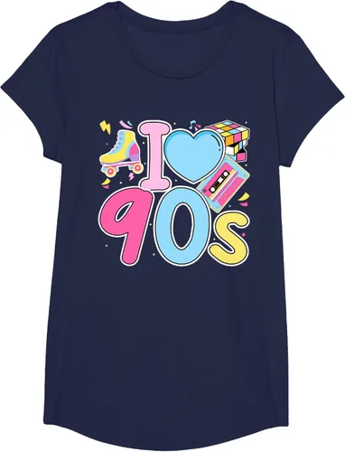 Vista 33 de I Love 90's Retro Style Nostalgia Vibe Funny 1990's Party T-Shirt Negro