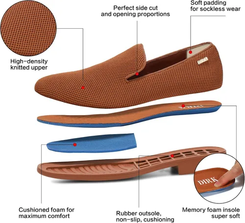 Vista 8 de Dirk Zapatos de vestir para hombre, zapatos de esmoquin sin cordones, mocasines informales, zapatos Oxford a la moda, ligeros