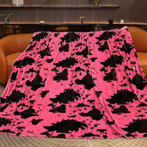 Vista 16 de Manta de vaca para niños de 40 x 50 pulgadas, ropa de cama de forro polar ultrasuave para niños y niñas, manta ligera para cochecito de bebé, bonita