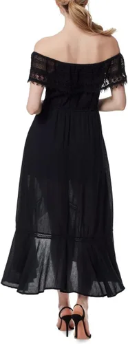 Vista 2 de Jessica Simpson Vestido ajustado y acampanado con ribete de encaje para mujer