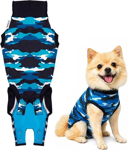 Vista 16 de Traje de recuperación Suitical para perros, de color negro, XXXS, Negro