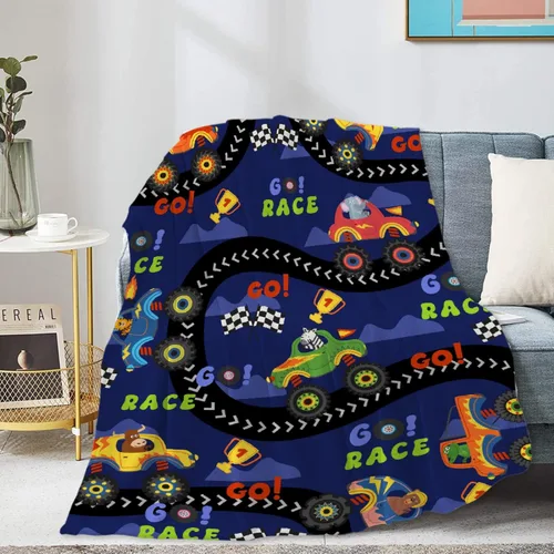 Vista 117 de Manta de bebé con texto en inglés «Just A Boy Who Loves Trucks» para niños y niñas, manta súper suave para envolver al recién nacido, acogedora