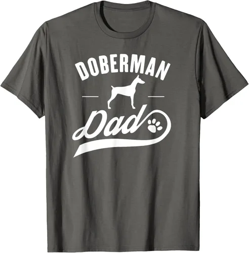 Vista 84 de Doberman Dad - Camiseta para amante del dueño del perro, Negro, S