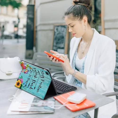 Vista 8 de DEGDFSGR Funda para Samsung Galaxy Tab A8 10.5 con teclado, teclado inalámbrico desmontable cierre magnético, funda protectora para Samsung Tab A8
