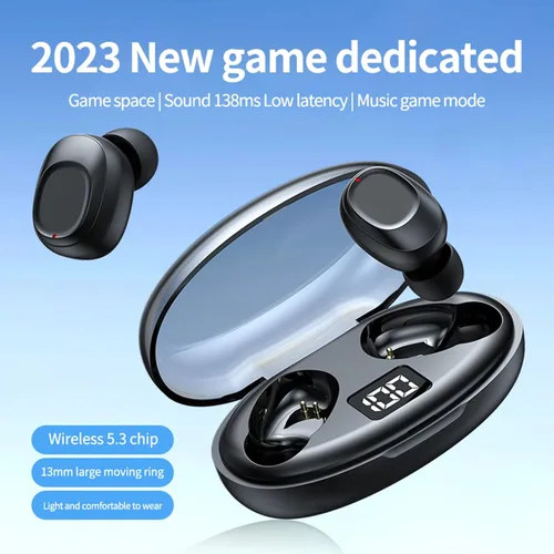 Vista 3 de Auriculares inalámbricos, Bluetooth 5.3, graves estéreo, micrófono con cancelación de ruido, impermeable IP7