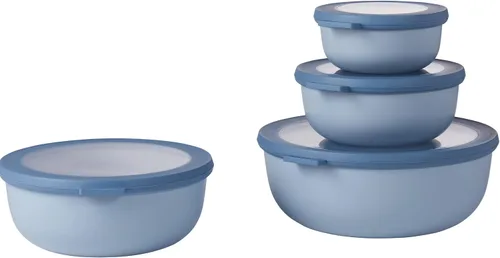 Vista 4 de Mepal Juego de 4 piezas Cirqula Multi Bowl - Contenedor de almacenamiento de alimentos con tapa - Adecuado como caja de almacenamiento hermética