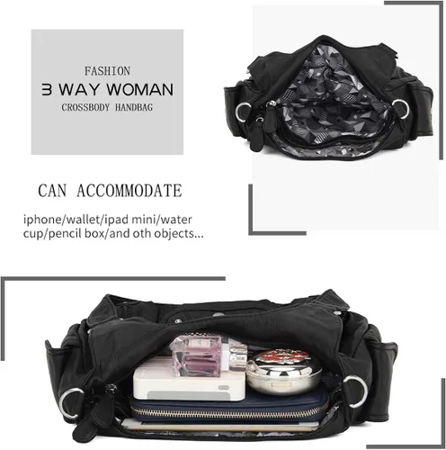 Vista 5 de Angel Barcelo Bolsos de cuero sintético para mujer, bolso de hombro, a la moda, bolsas para niñas