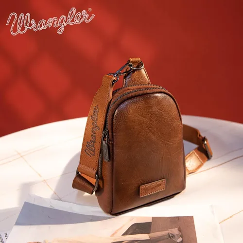 Vista 3 de Wrangler Bolso bandolera de cuero para mujer