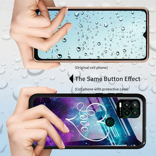 Vista 233 de Funda para Motorola Moto G Stylus 5G 2021 de vidrio templado, funda negra con diseño de mujer negra africana para mujeres y hombres, antiarañazos, a