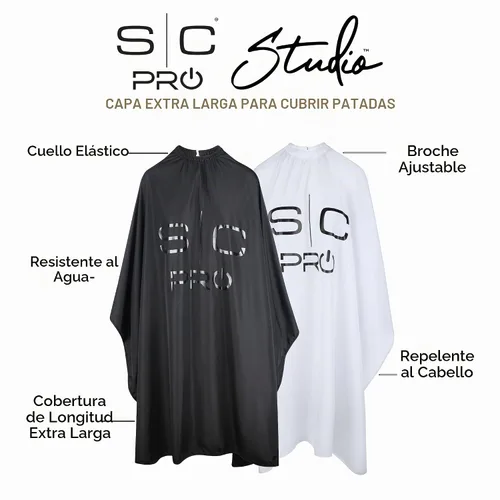 Vista 2 de Stylecraft Cabo de corte de pelo resistente al agua de peluquero profesional talla única Water-Resistant Polyester, Adjustable Neck Clasp