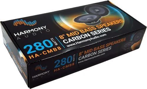 Vista 6 de Harmony Audio HA-CMB8 - Altavoces estéreo para coche Cabron Midbass de rango medio de 8 pulgadas, 2 pares