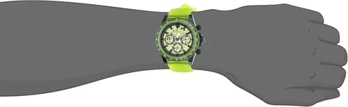 Vista 2 de GUESS Reloj de 1.732 in para hombre - Correa verde lima esfera verde lima caja de dos tonos, Verde lima