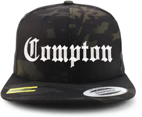 Vista 15 de Trendy Apparel Shop Compton City Old English - Gorra de béisbol bordada con visera plana