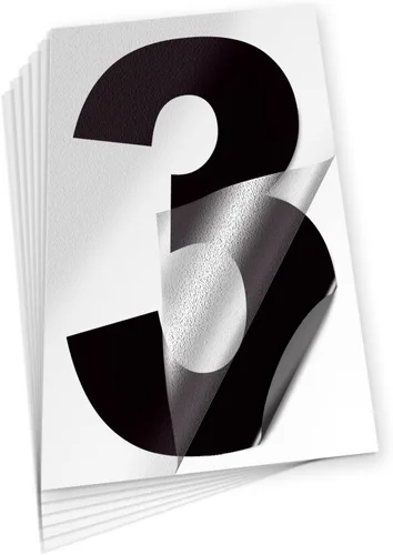 Vista 11 de iSYFIX Calcomanías de vinilo negro con el número 7 (siete), paquete de 6 calcomanías autoadhesivas de 7 pulgadas, calcomanías troqueladas y Negro