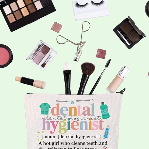 Vista 3 de Bolsa de maquillaje para higienista dental, regalo para dentistas, bolsa de cosméticos, higienista dental, regalo de graduación, futuro, dentista
