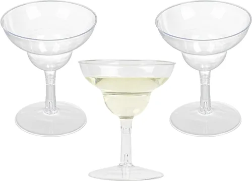 Vista 12 de Restaurantware Vasos de Martini desechables de 3 onzas, 100 mini tazas de Martini de plástico, aperitivo para fiestas o catering, mini vasos