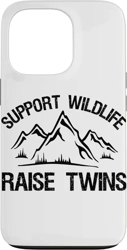 Vista 10 de Support Wildlife Raise Twins Funny Twin Mom Dad Gift Case for iPhone 17