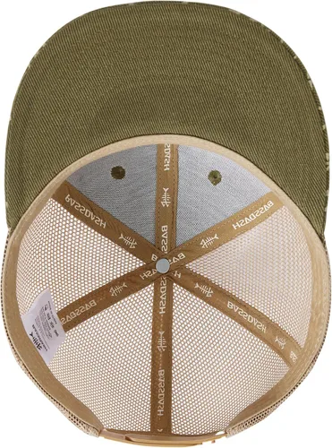 Vista 5 de BASSDASH Gorra de Camionero de Ala Plana Ajustable con Snapback y Malla para Hombres y Mujeres Verde militar