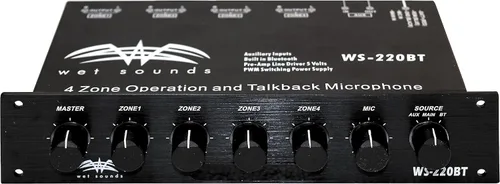 Vista 4 de Wet Sounds Controlador Bluetooth marino de 4 zonas WS-220 BT con PA