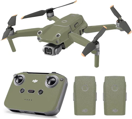 Vista 25 de SopiGuard Skin for DJI Mavic Air 2s Juego completo de calcomanías de vinilo de precisión + controlador + 3 fundas de batería (3M negro carbón)