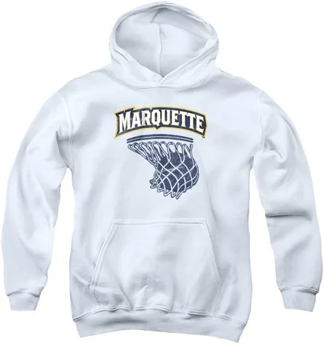 Vista 10 de Marquette University Sudadera con capucha oficial de baloncesto para niños y niñas