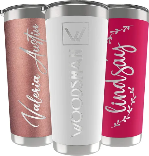 Vista 30 de Regalos personalizados para hombres, 30 onzas, vasos personalizados con tapa, azul marino, tazas de café de viaje aisladas, juego de popote
