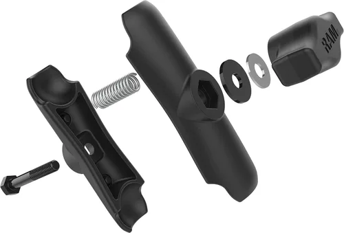 Vista 4 de RAM Mounts RAM-B-201U Brazo de doble zócalo (mediano) compatible con componentes de bola RAM B Tamaño 1