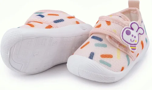 Vista 4 de WILLFUN Toddler Squeaky Shoes Baby Boy Girl First-Walking Sneakers Infant Soft Sole Little Kid Trainers for 0-3-Year-old First Walkers