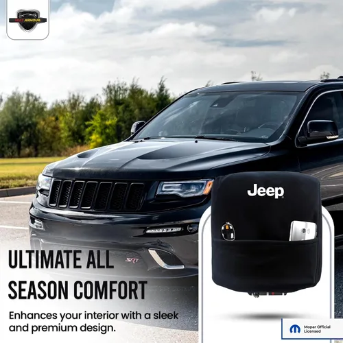 Vista 7 de Cubierta de reposabrazos de consola premium para Jeep Grand Cherokee 2011-2019 – Protector de tapa de consola suave, lavable a máquina – Fácil