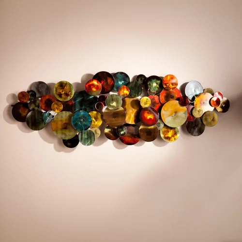 Vista 2 de SEI Furniture Longavi - Escultura de pared de metal, multicolor
