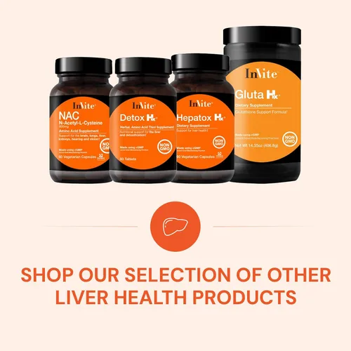 Vista 4 de Invite Health N-acetil cisteína (NAC) - Apoya la salud del hígado y el cerebro - Suministra el aminoácido esencial L-cisteína y un precursor