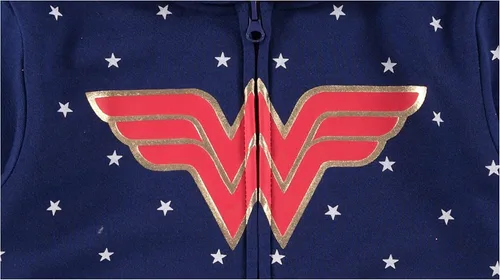 Vista 5 de Mighty Fine Sudadera con capucha para niñas de Wonder Woman Cosplay para niñas pequeñas y grandes, tallas XS-XL