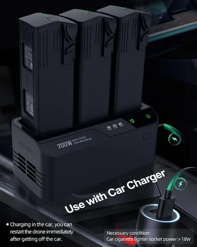 Vista 5 de Cargador de batería rápido Mavic serie 3 de 200 W, concentrador de carga paralelo