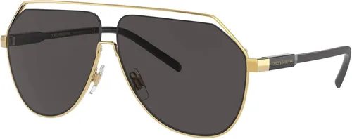 Vista 2 de Dolce Gabbana DG2266 - Lentes de sol para hombre color doradogris oscuro 63 Oro