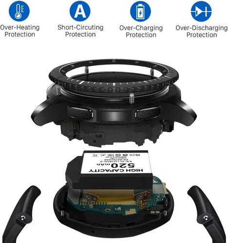 Vista 2 de Batería para Samsung Gear S3 Frontier SM-R760 y Gear S3 Classic, 520mAh 3.85V Batería de repuesto para SM-R770 BR760 R765 EB-BR760ABE GH43-04699A