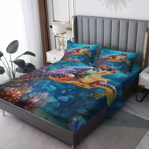 Vista 26 de Sábanas japonesas tamaño Queen – Sábanas de cama de estilo asiático, microfibra suave, bolsillo profundo, sábanas y fundas de almohada estampadas