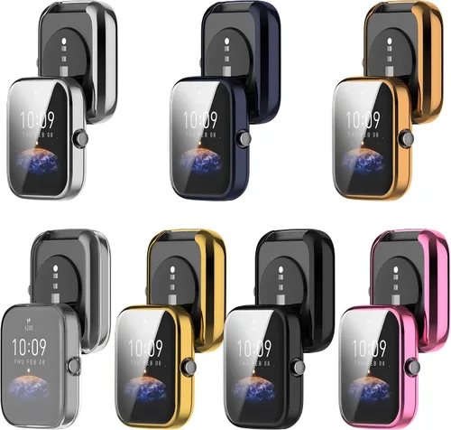 Vista 4 de Compatible con Bip 3, protector de pantalla ultra delgado y suave, funda protectora completa accesorios (paquete de 7)