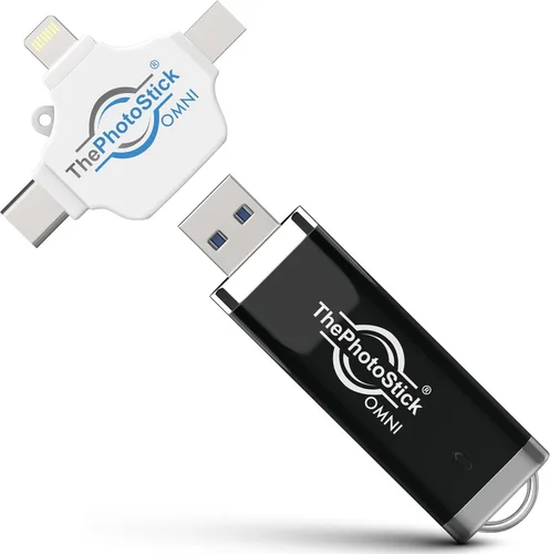 Vista 9 de ThePhotoStick® Omni 128 GB (paquete de 2) - Copia de seguridad y transferencia de fotos y video Organizador de archivos digital Conexión USB