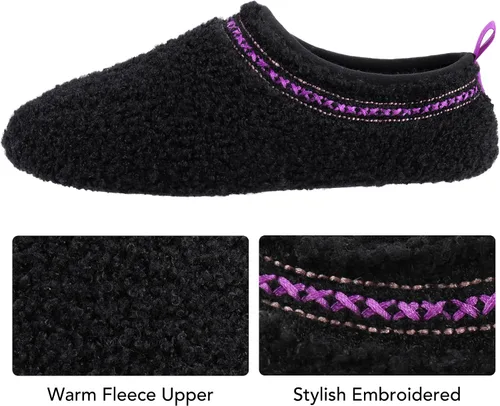 Vista 3 de RockDove Pantuflas Serenity de forro polar con espalda cerrada para mujer