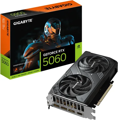 Vista 10 de GIGABYTE - Tarjeta gráfica GeForce RTX 4060 Eagle OC 8G, 3 ventiladores WINDFORCE, 8 GB 128 bits GDDR6, tarjeta de video GV-N4060EAGLE OC-8GD