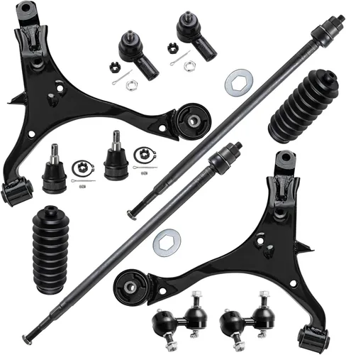 Vista 90 de Detroit Axle - Kit de extremo delantero para Hyundai Sonata XG350 XG300 Kia Optima, 2 brazos de control superiores con juntas de bola, 2 brazos