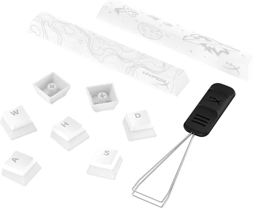 Vista 2 de HyperX Pudding Keycaps 2 - Juego completo de llaves - PBT - 112 teclas - Blanco