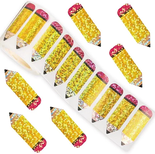 Vista 10 de 500 piezas de rollo de calcomanías lindas de patas de perro en glitter, etiquetas adhesivas de huellas de perro negro, etiquetas de vinilo Patas
