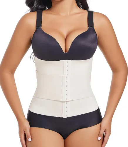 Vista 4 de VENDAU Entrenador de cintura para mujer, faja moldeadora de cintura para el vientre inferior, faja moldeadora de cintura, corsé de control