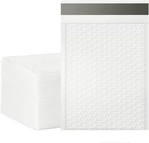 Vista 23 de packbabol Sobres de burbujas, sobres de burbujas acolchados de polietileno de 4 x 7 pulgadas, paquete de 50 sobres de burbujas, opacos Negro